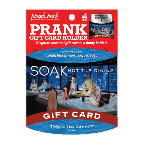 "Soak Hot Tub Dining" Gift Card Holder